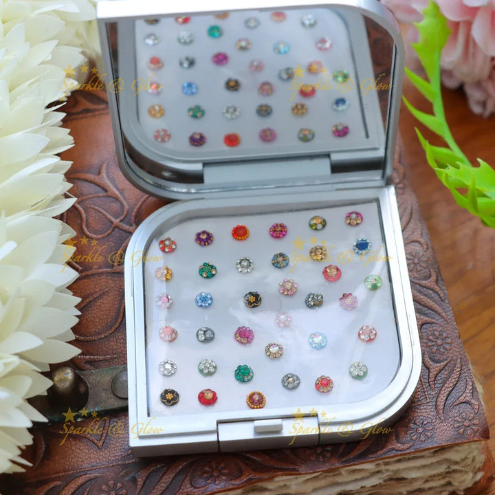 Elegant Assorted Stonework Bindi Box for Every Occasion