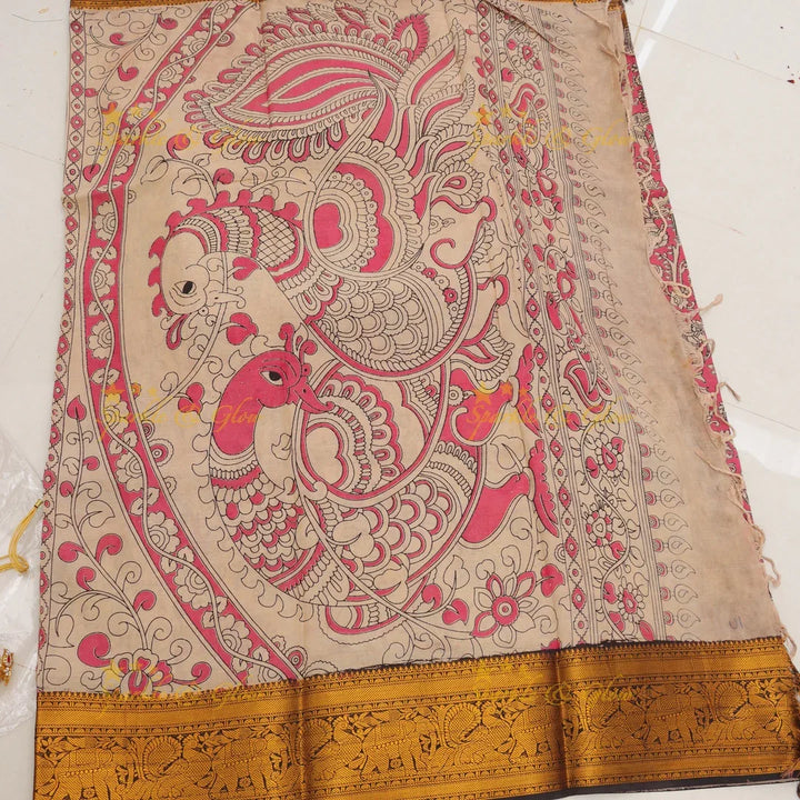 Exquisite Kalamkari Saree & Jewelry Set for Weddings