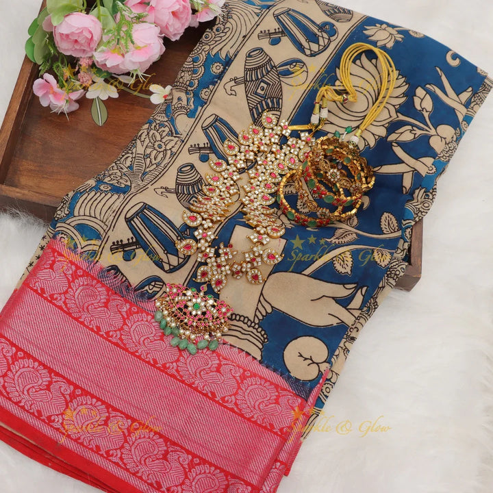 Exquisite Kalamkari Saree - Perfect for Celebrations