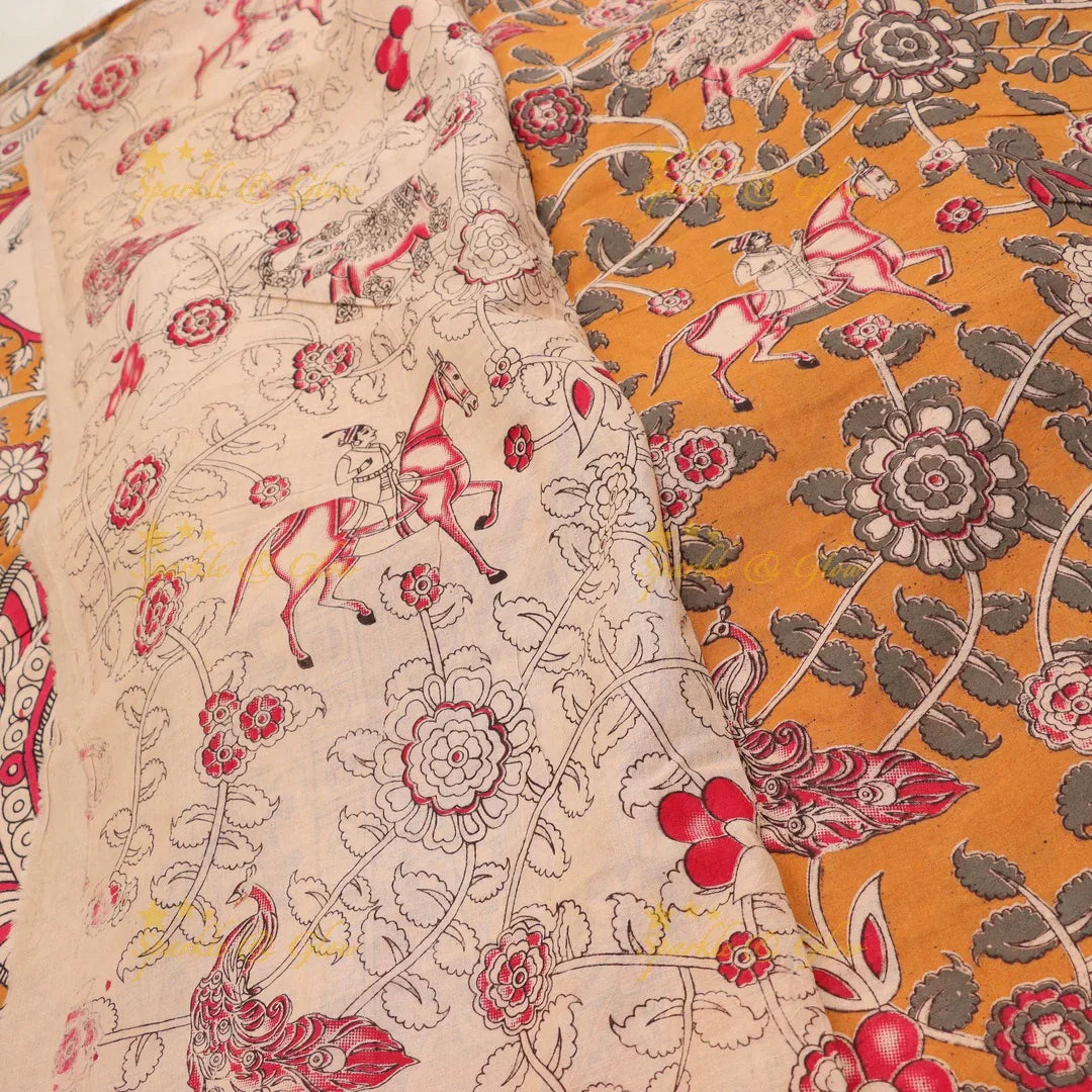 Exquisite Kalamkari Saree: Intricate Design & Elegance
