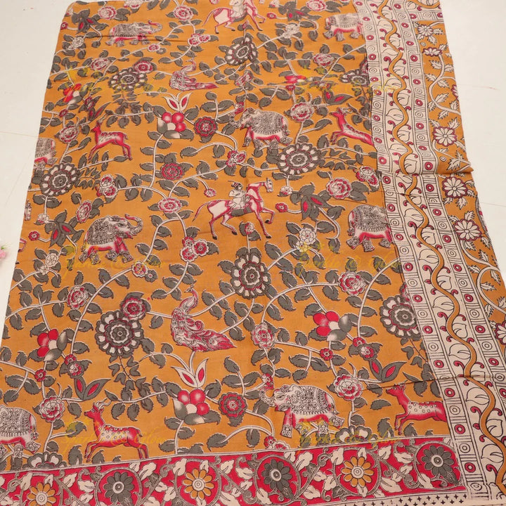Exquisite Kalamkari Saree: Intricate Design & Elegance