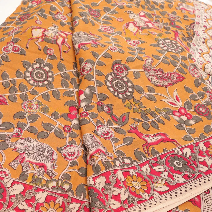 Exquisite Kalamkari Saree: Intricate Design & Elegance
