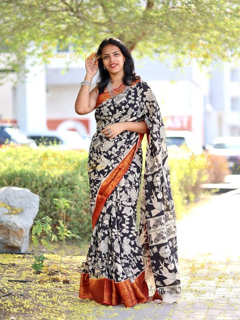 Elegant Kalamkari Saree for Festive Occasions