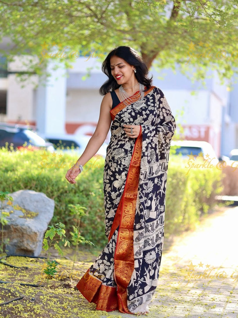 Elegant Kalamkari Saree for Festive Occasions
