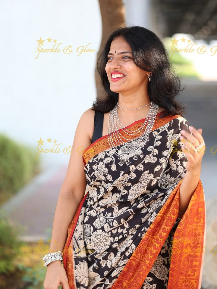 Elegant Kalamkari Saree for Festive Occasions