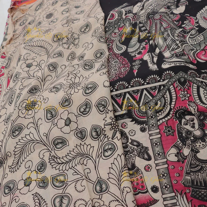 Elegant Kalamkari Saree & Blouse Set for Festive Occasions