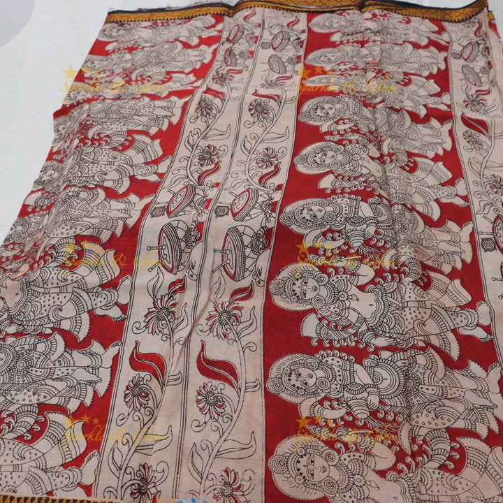 Kalamkari Designer Saree Set - Elegant and Festive