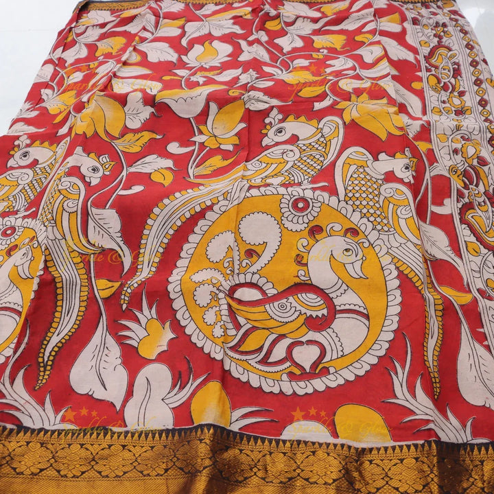 Stunning Kalamkari Saree with Matching Jewellery Set