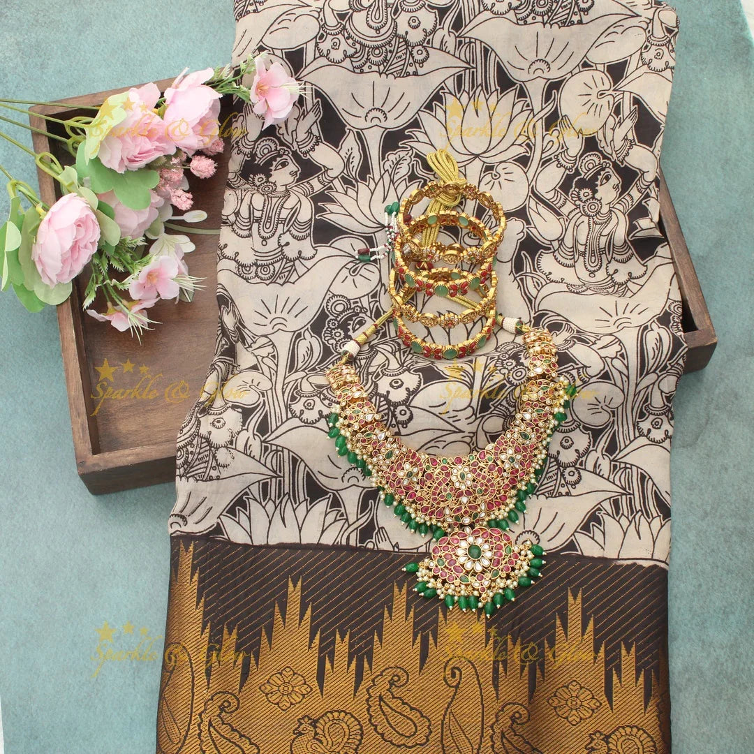 Enchanting Kalamkari Saree with Stunning Floral Designs