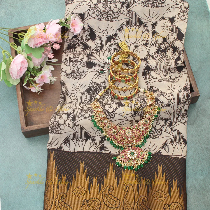 Enchanting Kalamkari Saree with Stunning Floral Designs