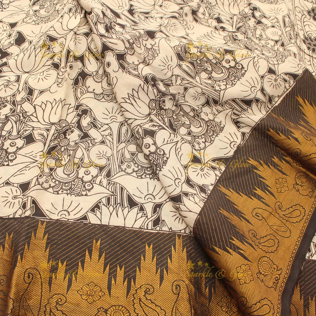 Enchanting Kalamkari Saree with Stunning Floral Designs