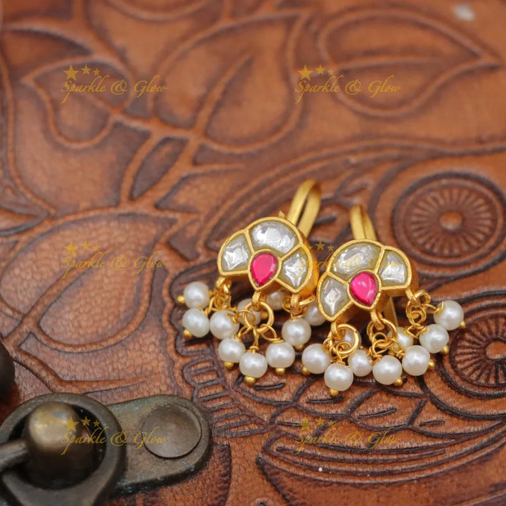 Exquisite Jadau Kundan Bugadi Earrings for Celebrations