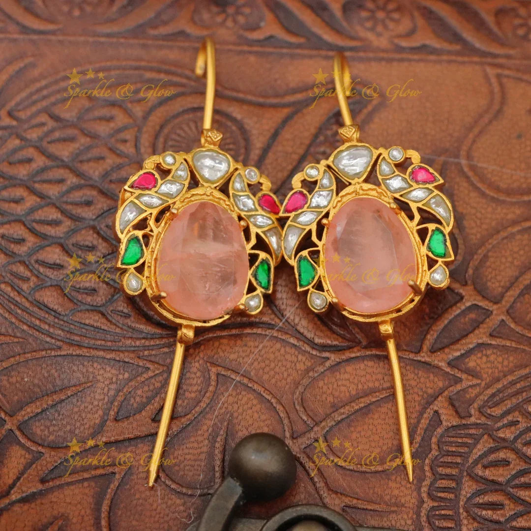 Exquisite Jadau Peacock Earcuff for Festive Glamour