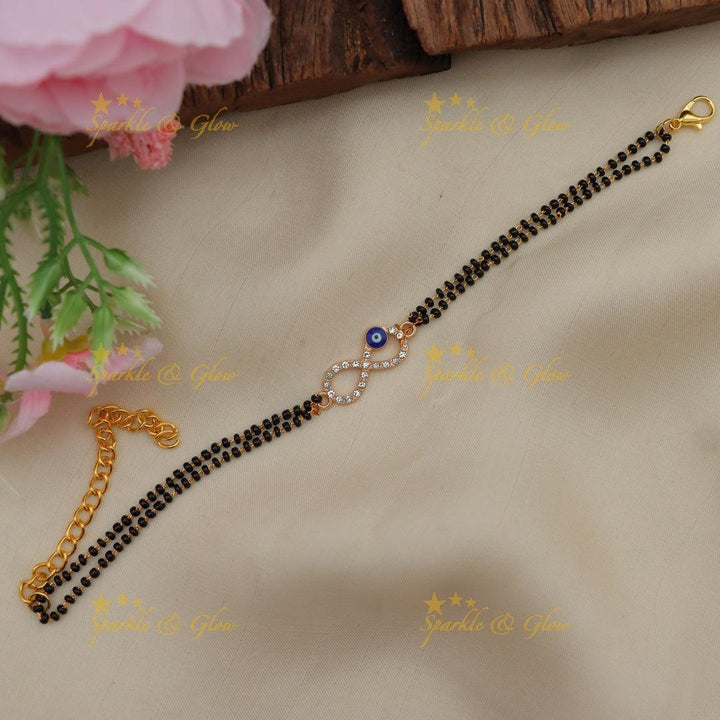 Infinity Charm Gold Mangalsutra Bracelet - New Arrival