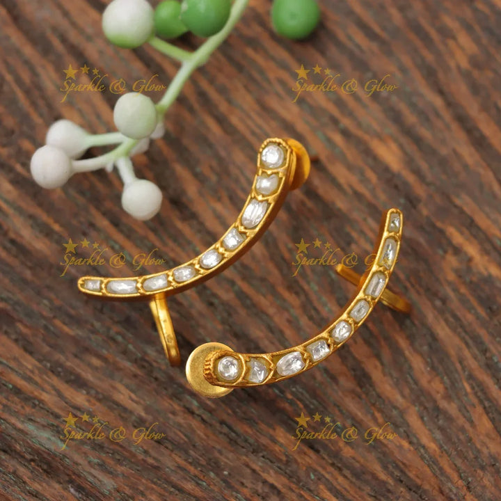 Exquisite Jadau Fish Bugadi Earrings for Festivities