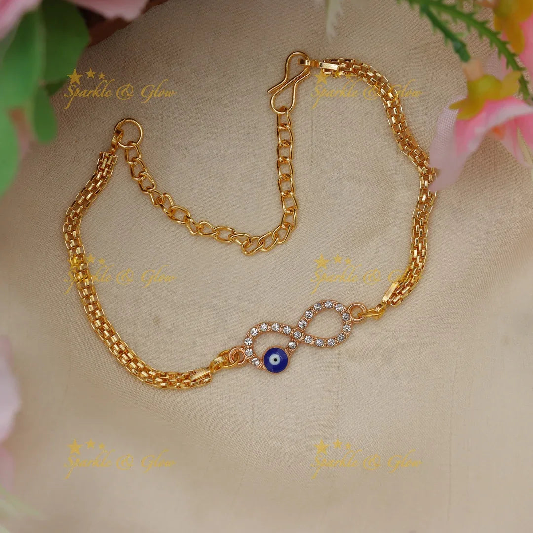 Infinity Charm Gold Mangalsutra Bracelet - New Arrival