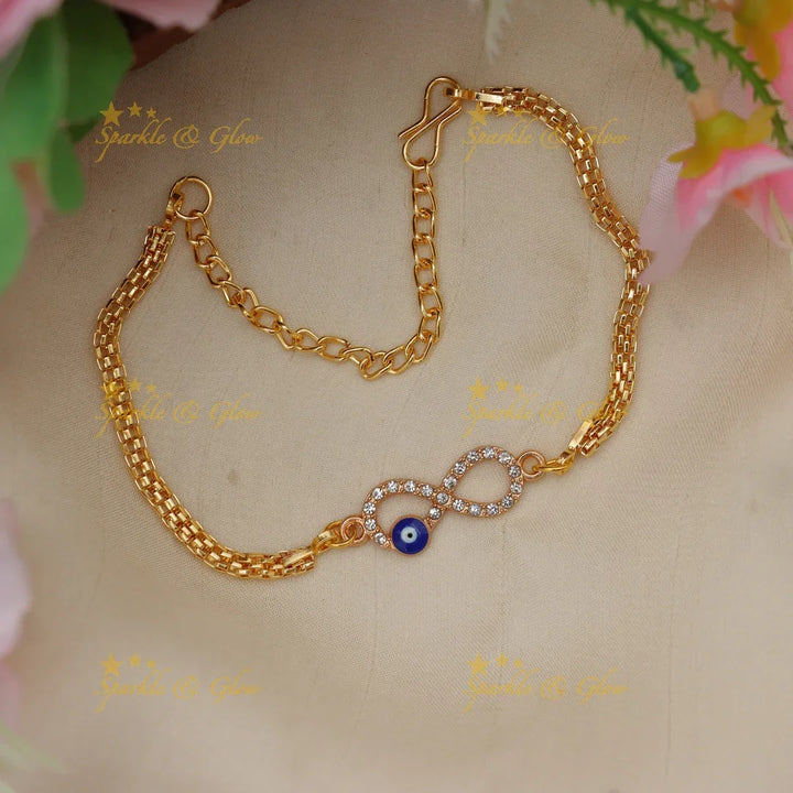 Infinity Charm Gold Mangalsutra Bracelet - New Arrival