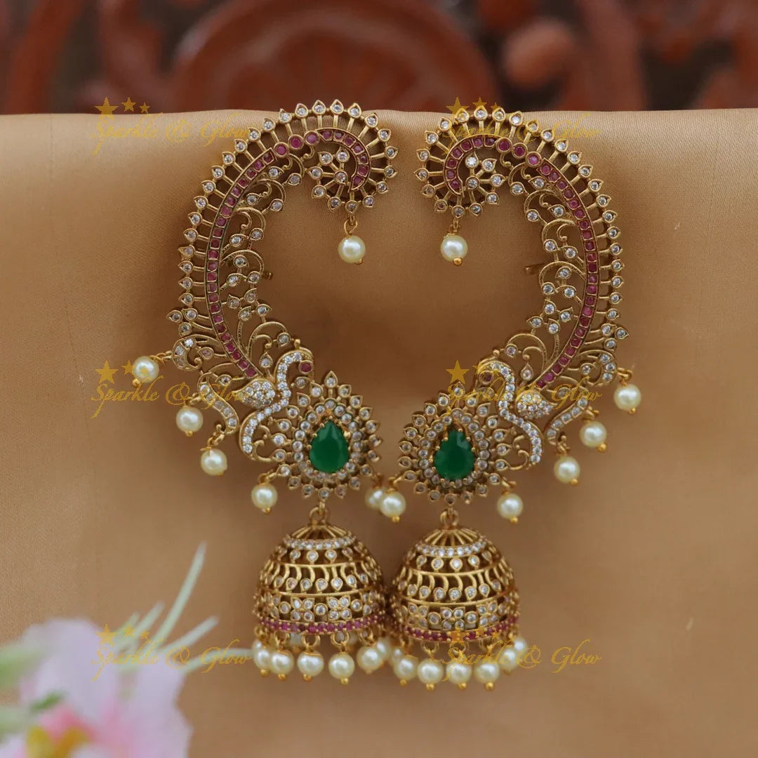 Exquisite Floral Gold Earrings for Festive Occasions