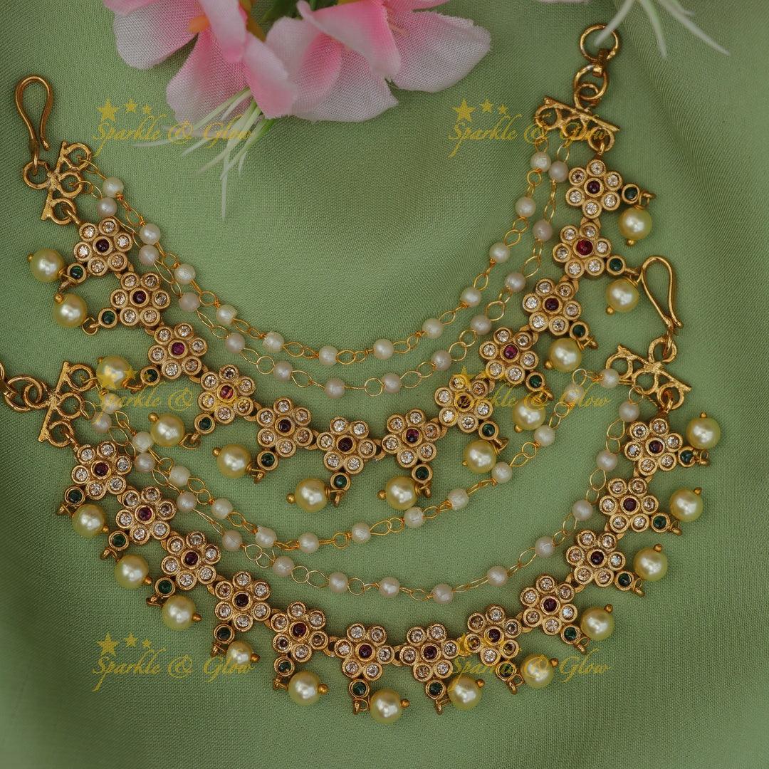 Exquisite Kemp Pearl Ear Chains - Ideal for Weddings