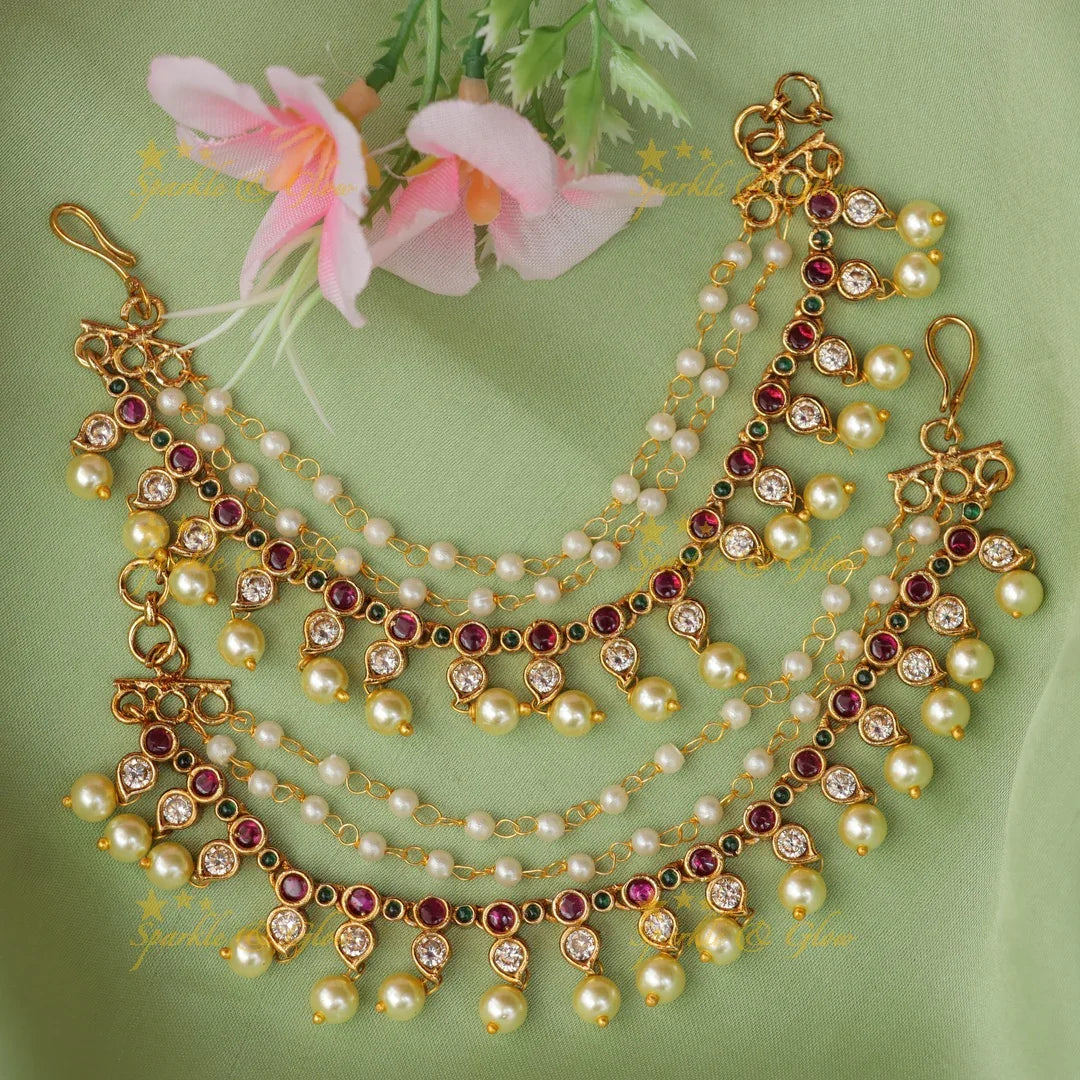 Exquisite Kemp Mango Earrings with Pearls