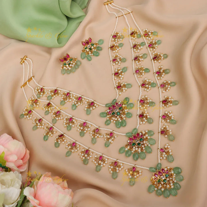 Exquisite Jadau Kundan Teenlada Rani Haram
