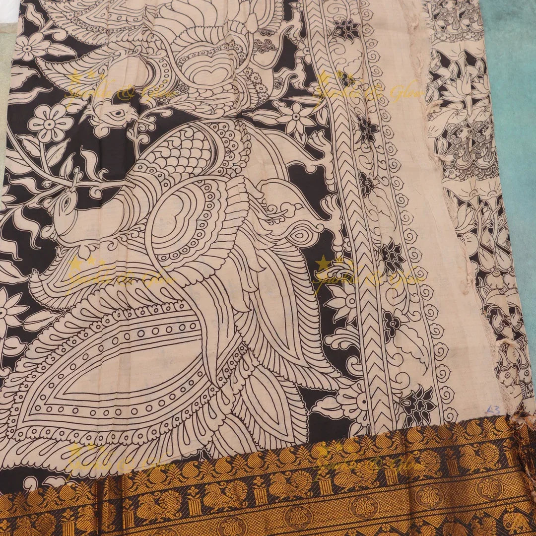 Exquisite Kalamkari Saree & Temple Jewellery Online