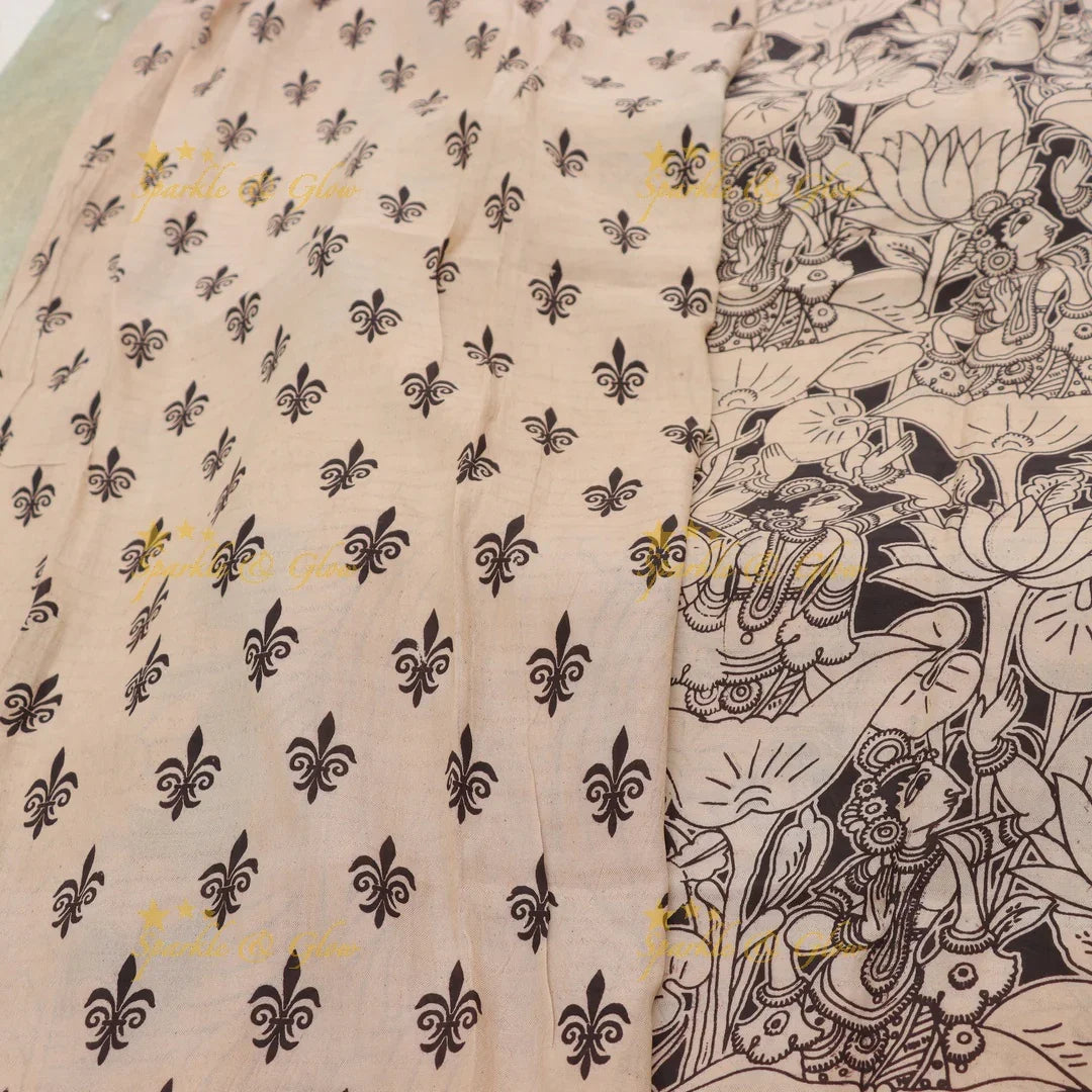 Exquisite Kalamkari Saree & Temple Jewellery Online