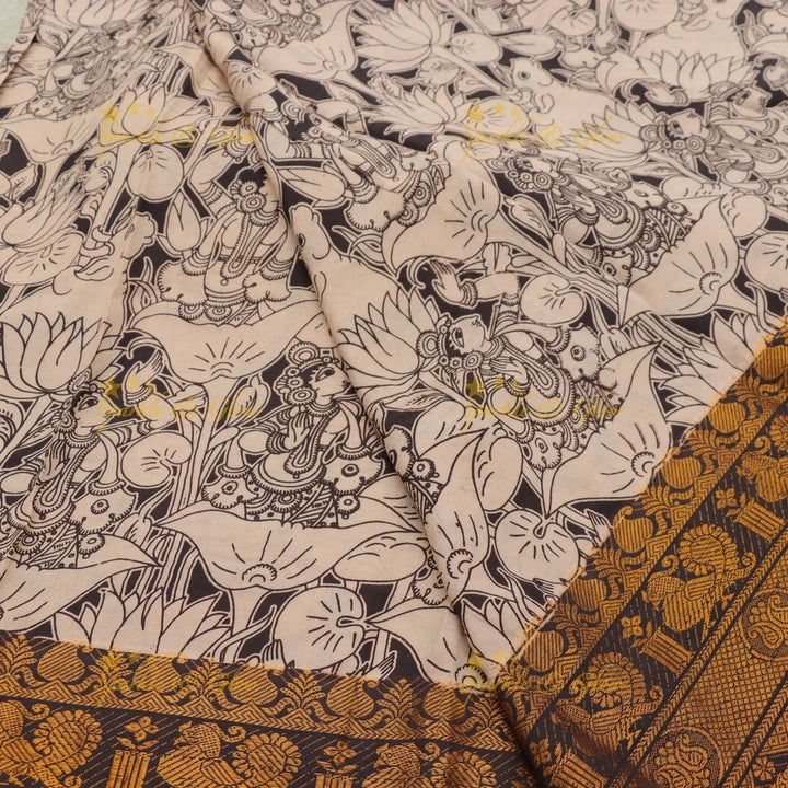 Exquisite Kalamkari Saree & Temple Jewellery Online