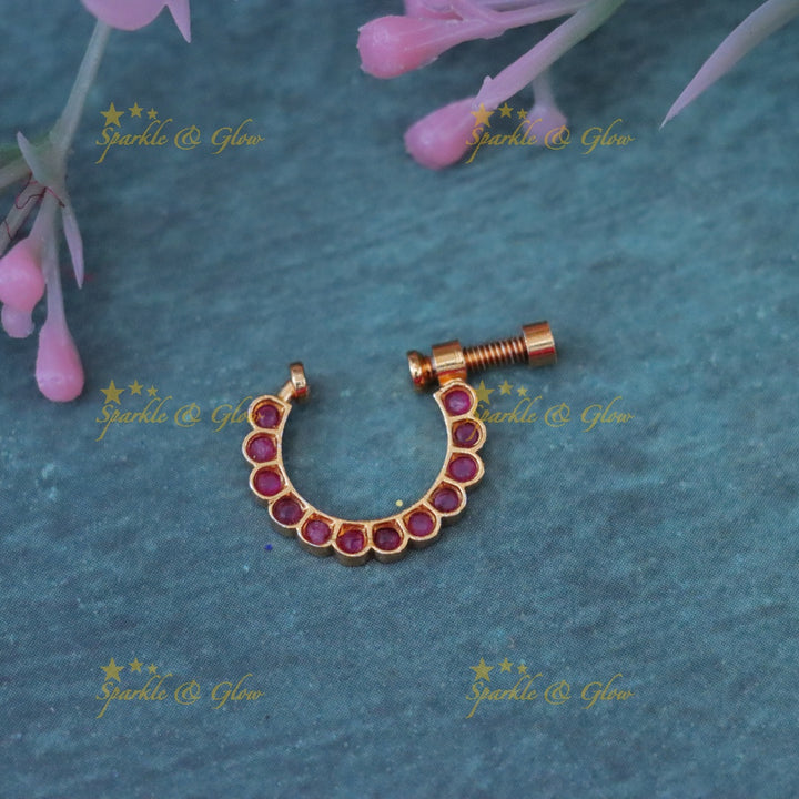 Elegant Gold-Plated Nosering for Festive Celebrations