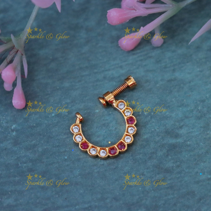 Elegant Gold-Plated Nosering for Festive Celebrations