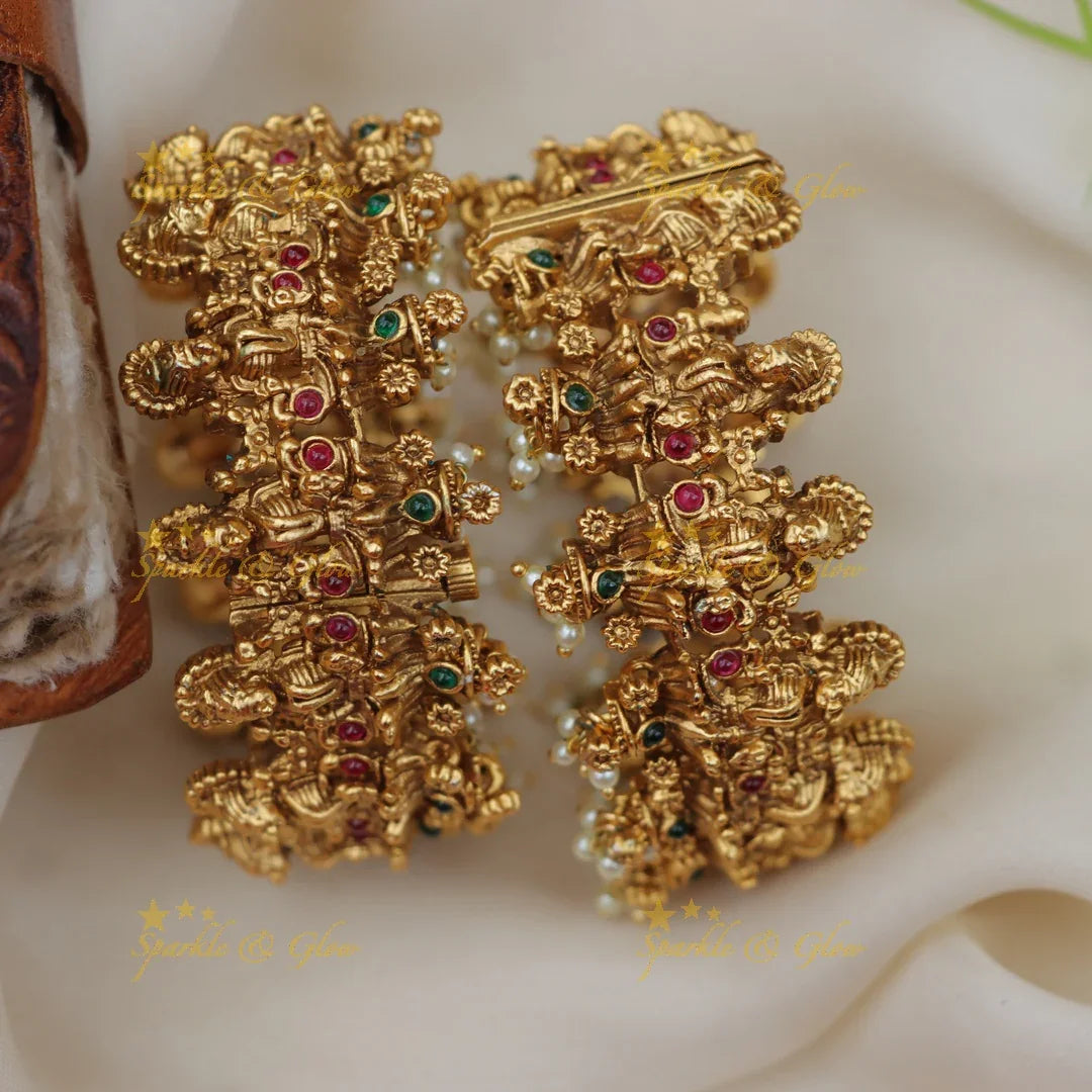 Exquisite Temple Antique Gold Bangles - New Arrival
