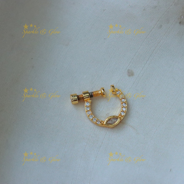 Pink L-Shaped Nose Pin - Simple & Pretty