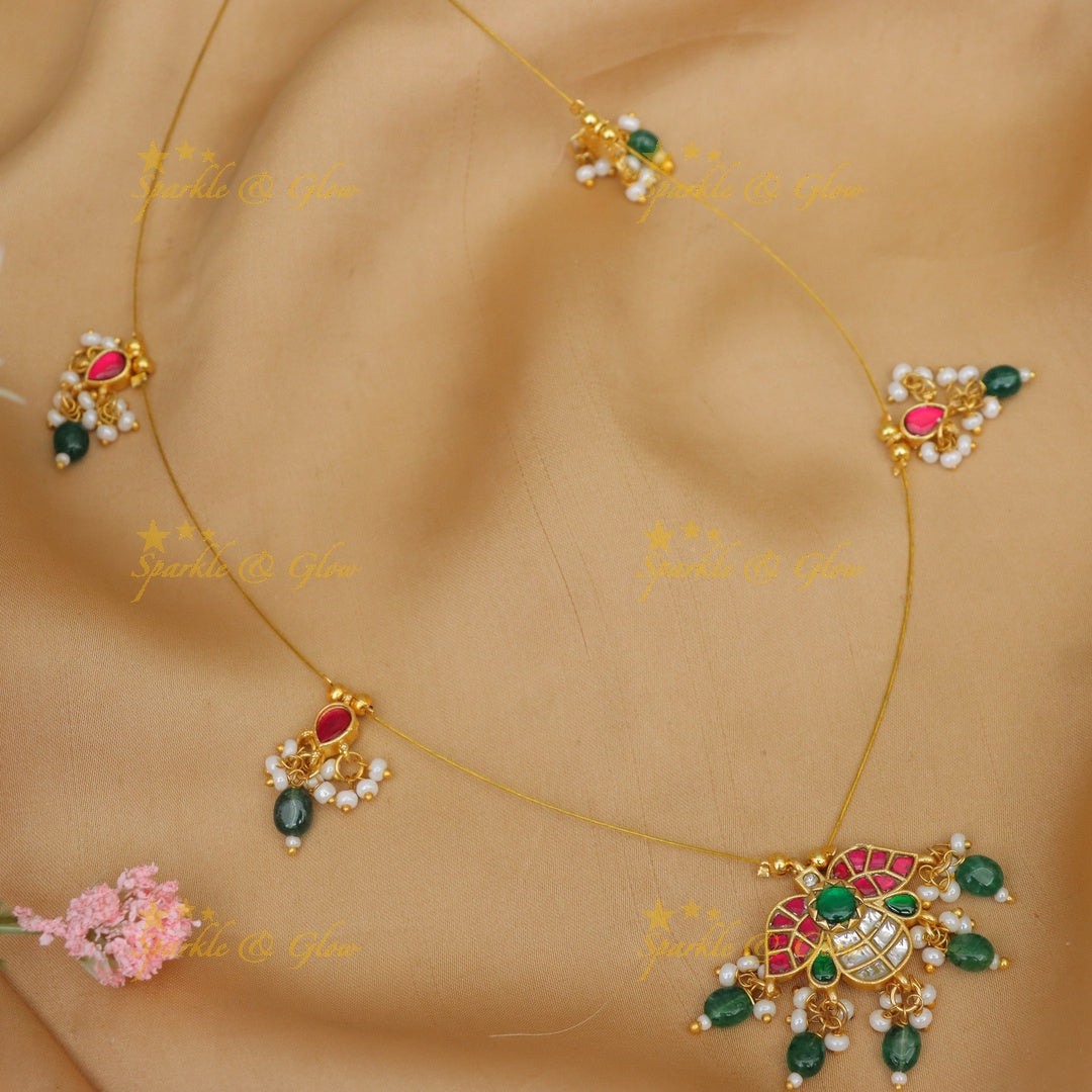 Exquisite Kundan Butterfly Necklace for Weddings