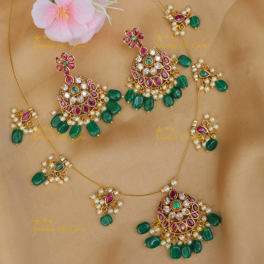 Exquisite Kundan Necklace with Jadau for Wedding Elegance
