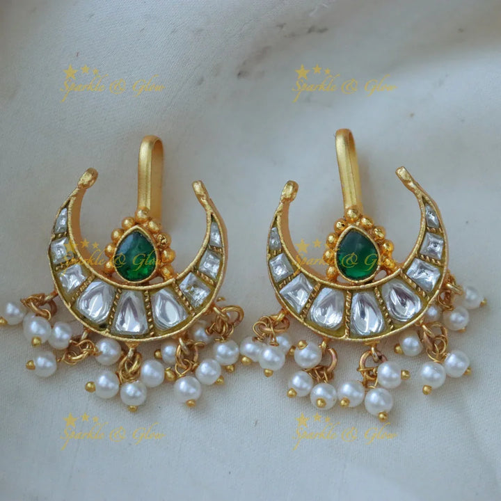 Exquisite Jadau Kundan Bugadi Earrings - Perfect for Weddings