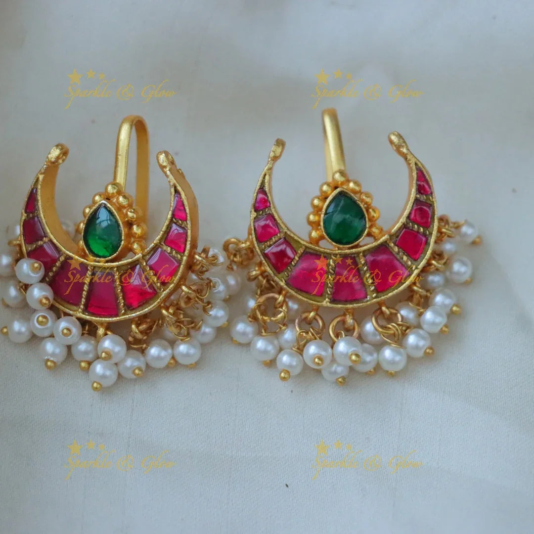 Exquisite Jadau Kundan Bugadi Earrings - Perfect for Weddings