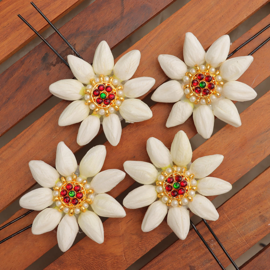 Jasmine Kemp Hairpin | Premium Festive Hair Accessory-Single piece