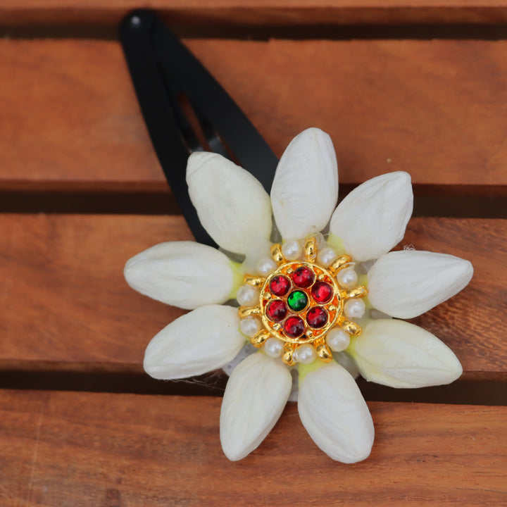 Jasmine Hair Clip - Elegance Perfected for Festivities-Single piece