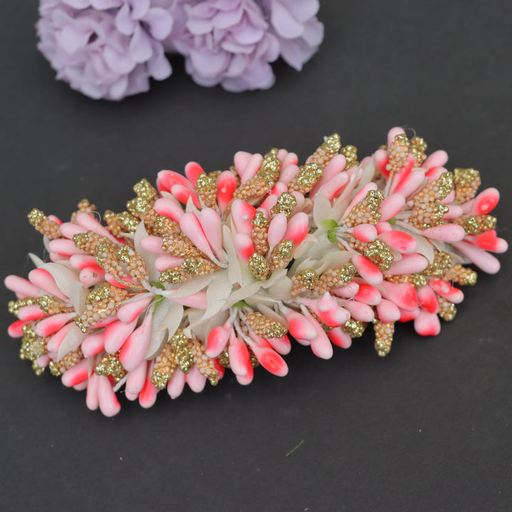 Gleaming Gold Floral Hairclip for Special Occasions