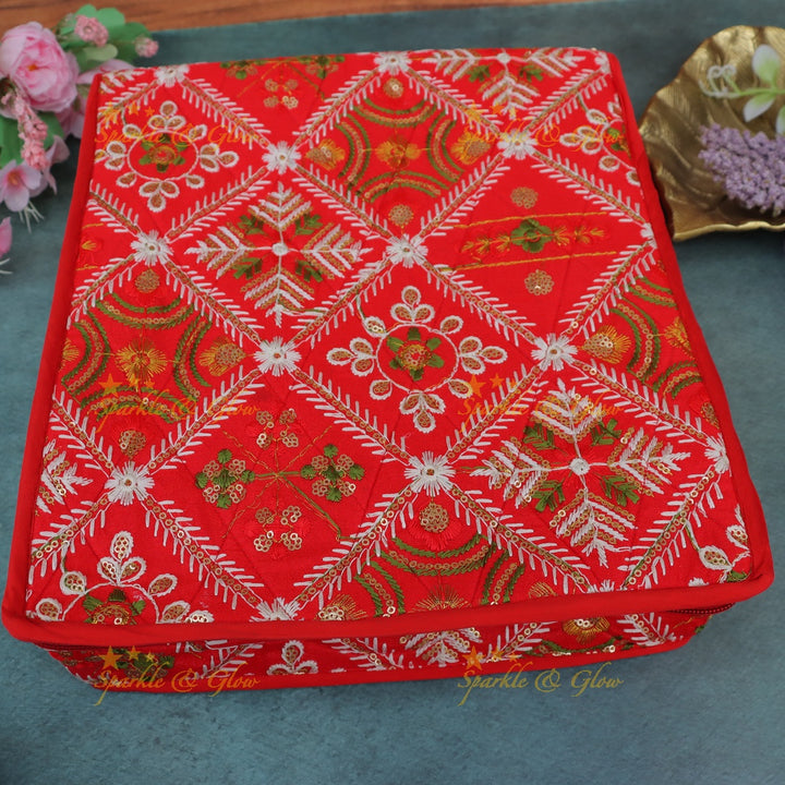 Elegant Floral Jewellery Organizer - Perfect for Festive Wear
