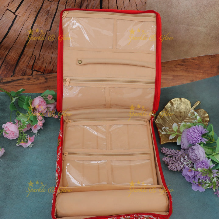 Elegant Floral Jewellery Organizer - Perfect for Festive Wear