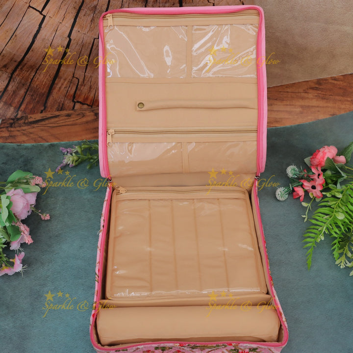 Elegant Floral Jewellery Organizer - Perfect for Festive Wear