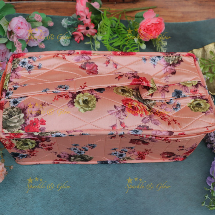 Elegant Floral Jewelry Box with Leaf Accents | Sparkle & Glow