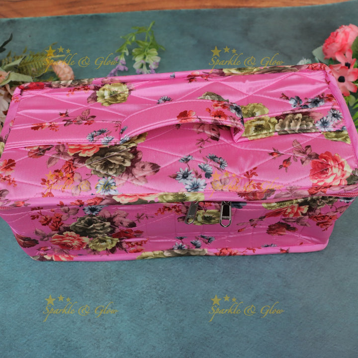 Elegant Floral Jewelry Box with Leaf Accents | Sparkle & Glow
