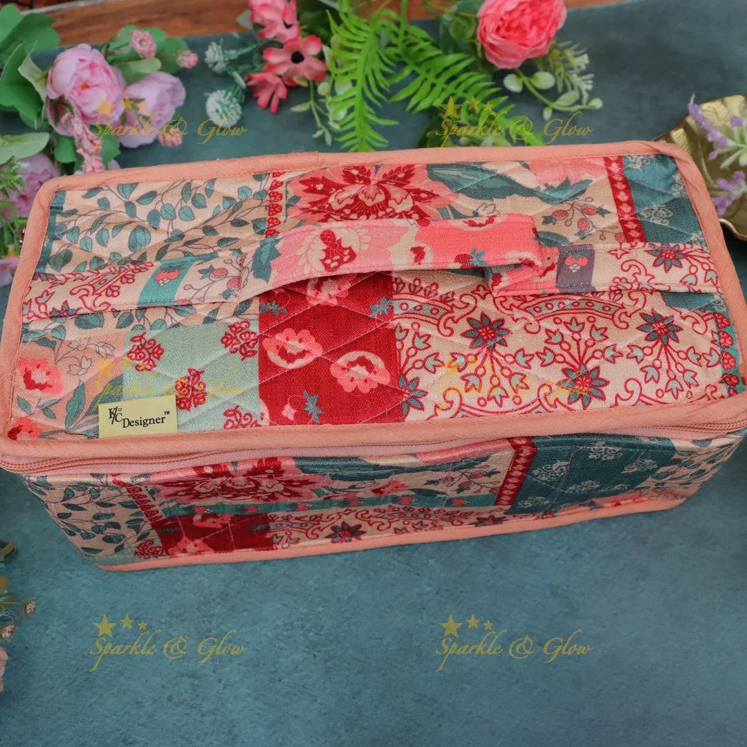 Elegant Multicolor Floral Jewellery Storage Box