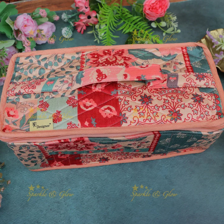 Elegant Multicolor Floral Jewellery Storage Box