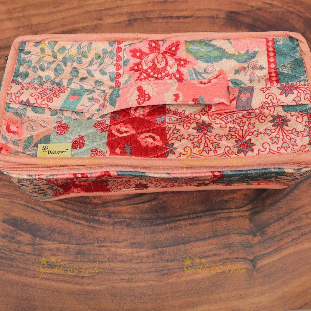 Elegant Multicolor Floral Jewellery Storage Box