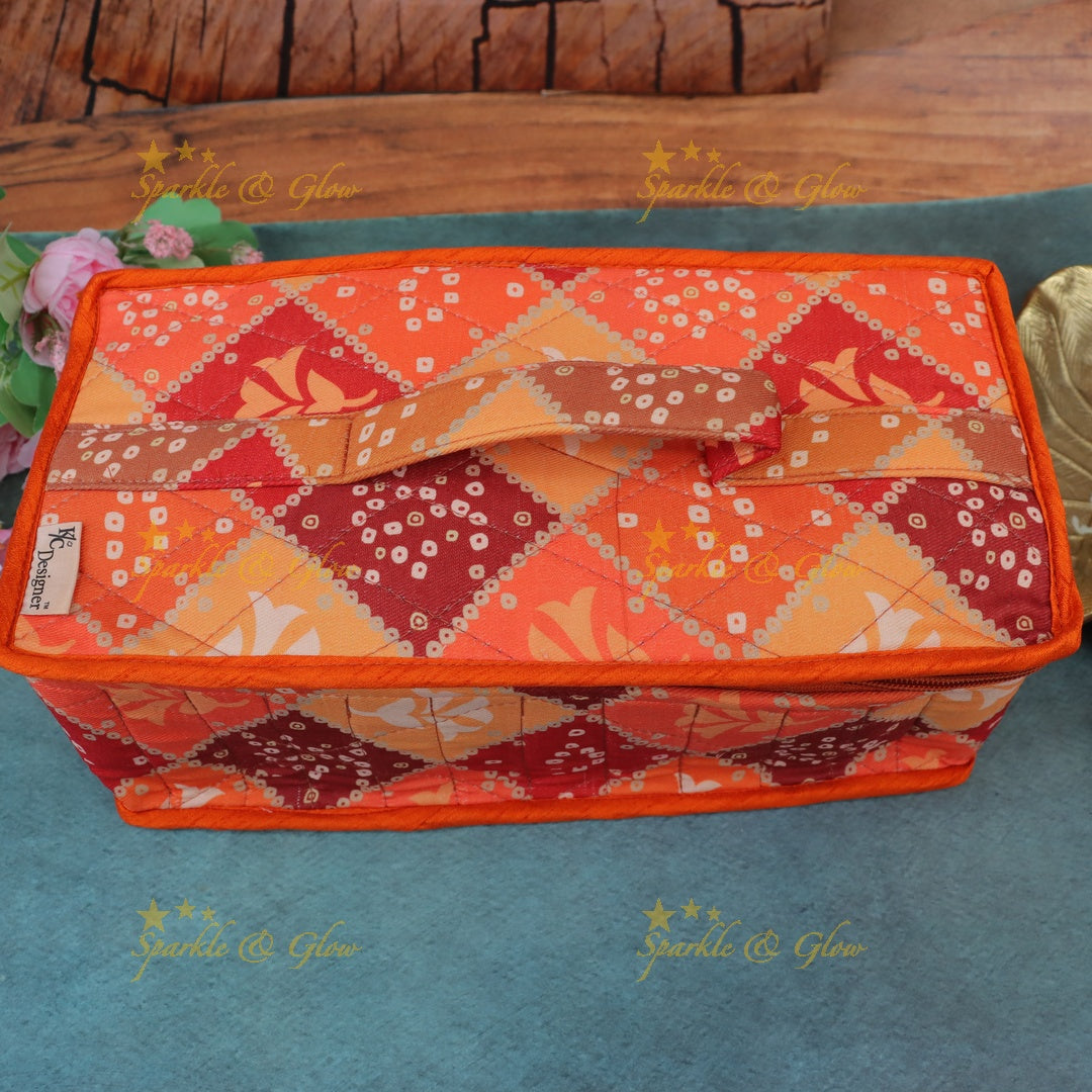 Elegant Bandhani Print Jewellery Organizer Box