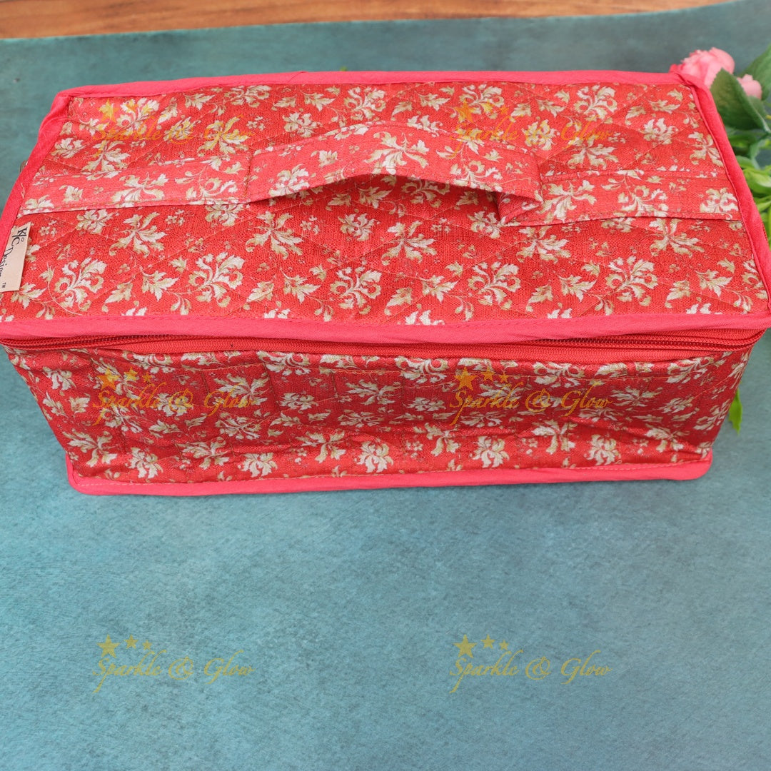 Elegant Floral Jewellery Organizer Box for Stylish Storage