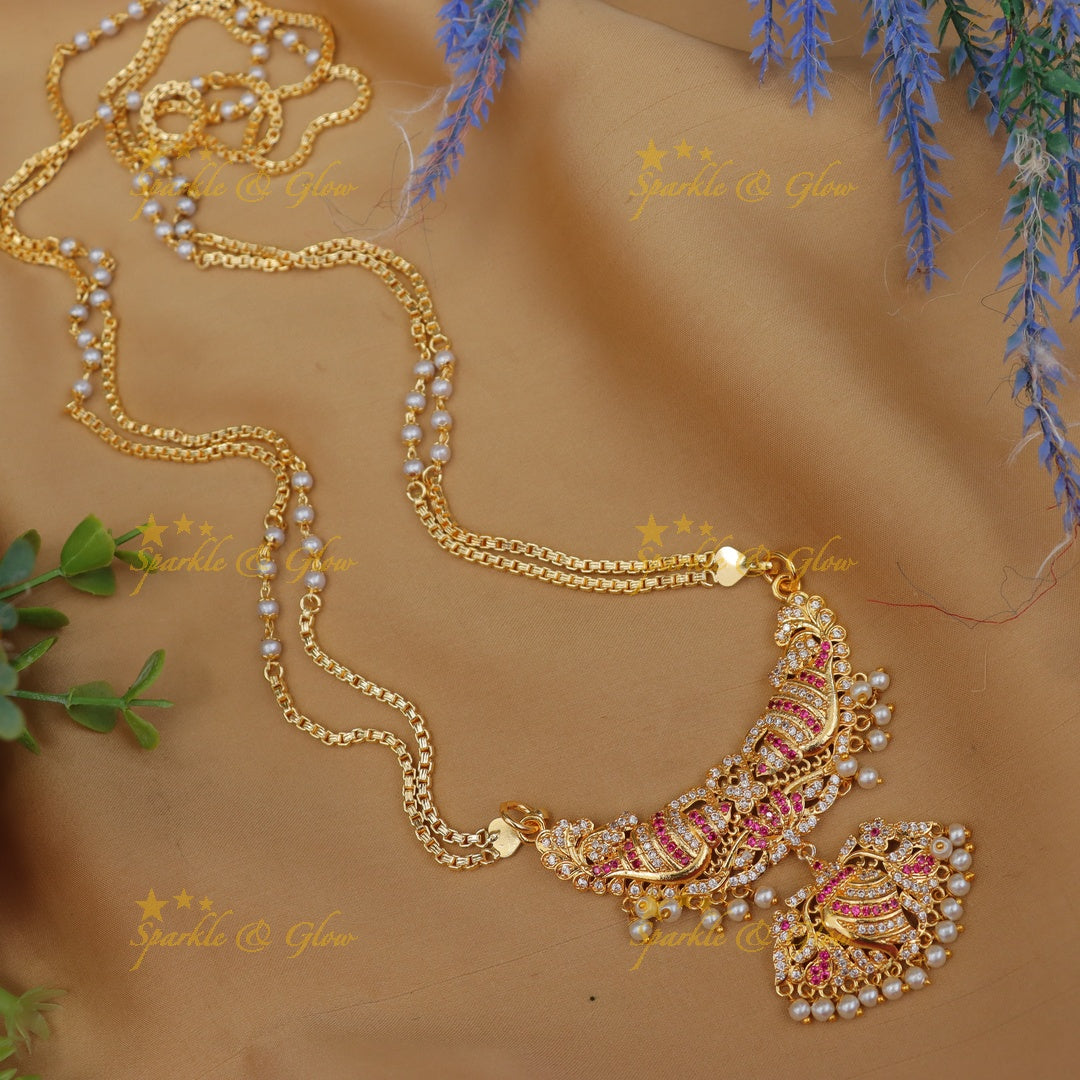 Exquisite Micro Gold Plated Floral Pendant Necklace
